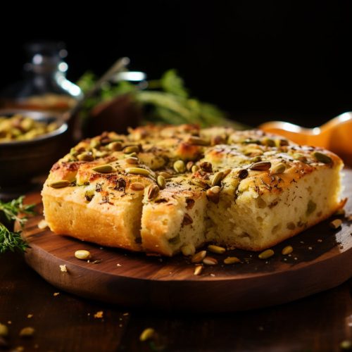 Focaccia aux pistaches
