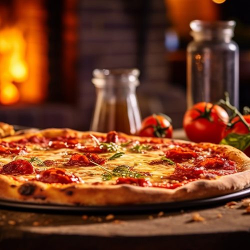 Pizza avec bufala, San Marzano et citron