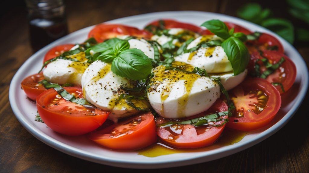 salade caprese revisitée burrata