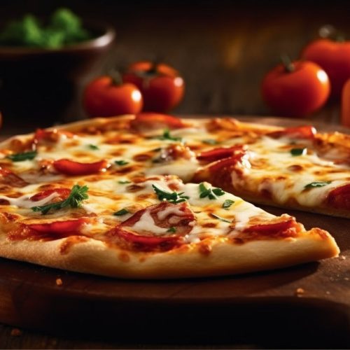 pizza rouge au salame piquant