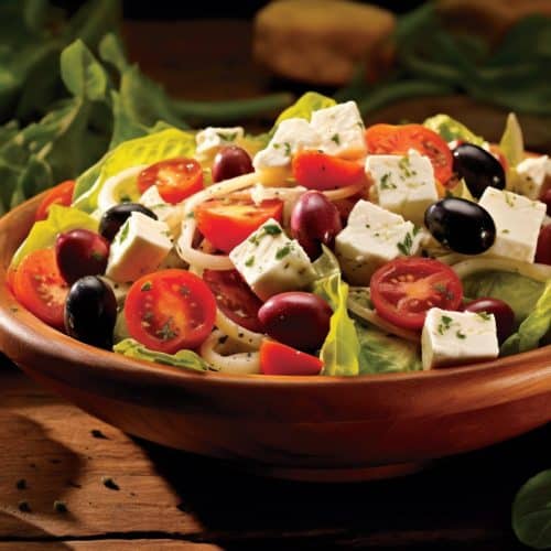 Salade Grecque à la Feta et aux Olives